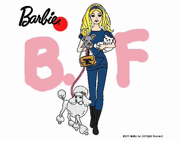 Barbie con sus mascotas