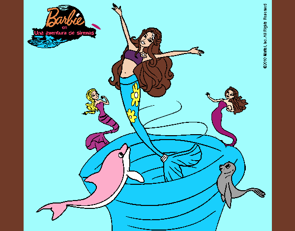 Barbie sirena contenta