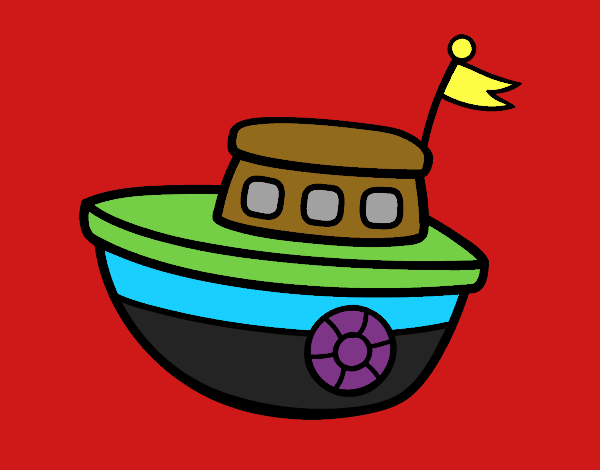 Un barco de juguete