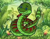 Una serpiente de cascabel