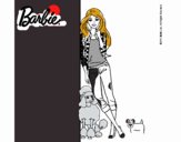 Barbie con cazadora de cuadros