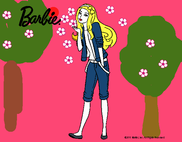 Barbie con look casual