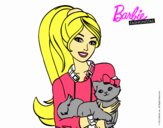 Barbie con su linda gatita