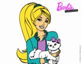 Barbie con su linda gatita