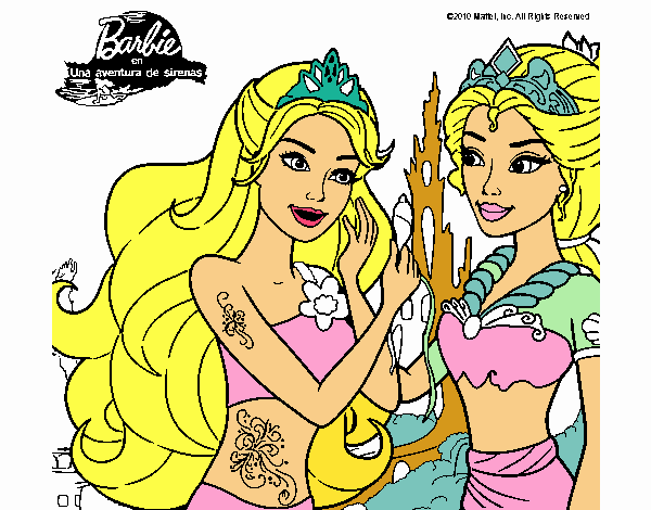 Barbie se despiede de la reina sirena