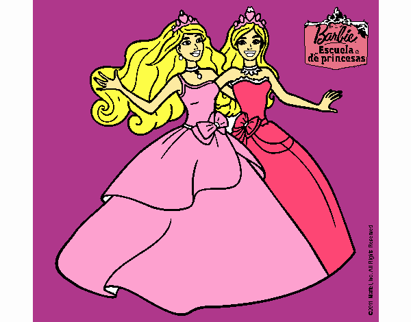 Barbie y su amiga súper felices