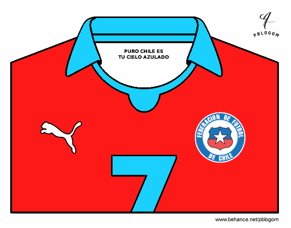 Camiseta del mundial de fútbol 2014 de Chile