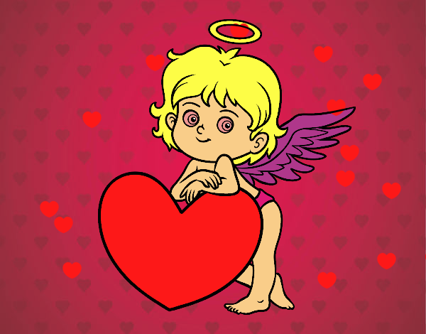 Cupido y un corazón