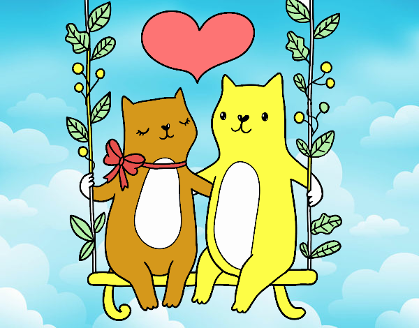 Gatitos enamorados