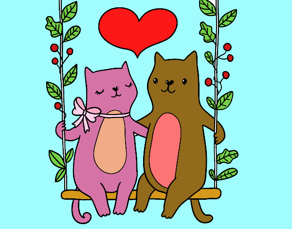 Gatitos enamorados