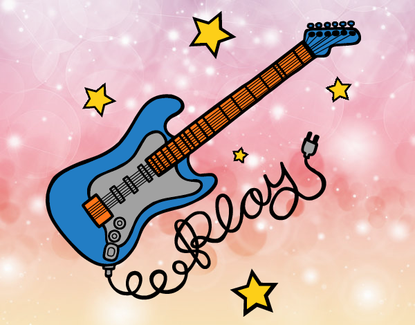 Guitarra y estrellas