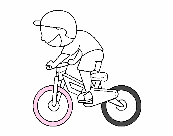 Dibujo de Niño ciclista pintado por en  el día 10-01-23 a las  17:23:20. Imprime, pinta o colorea tus propios dibujos!