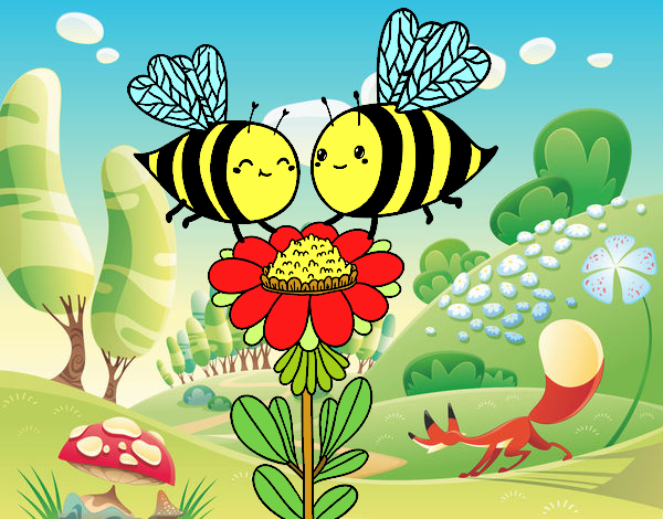 Pareja de abejas