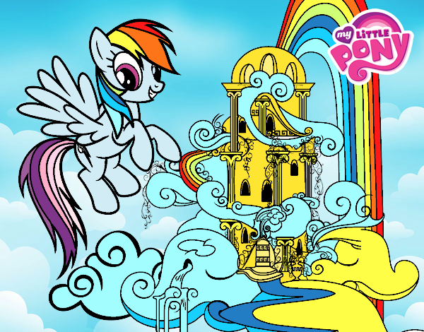 Rainbow Dash en su palacio