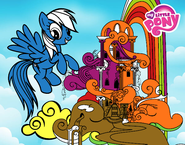 Rainbow Dash en su palacio