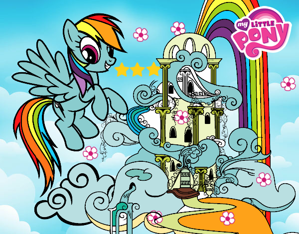 Rainbow Dash en su palacio