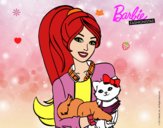 Barbie con su linda gatita