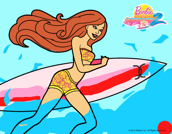 Barbie corre al agua