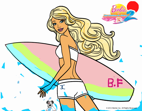 Barbie surfera