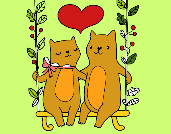 Gatitos enamorados