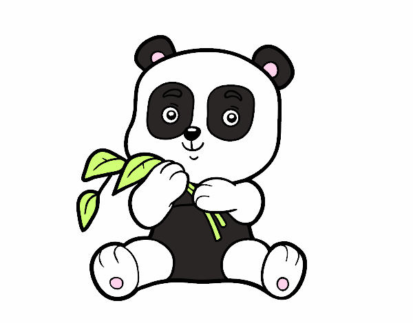 Dibujo de Un oso panda pintado por en  el día 20-01-23 a las  22:10:44. Imprime, pinta o colorea tus propios dibujos!