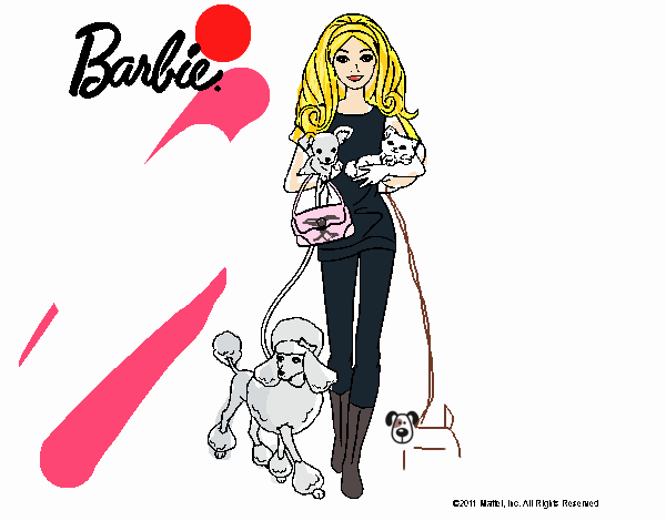 Barbie con sus mascotas