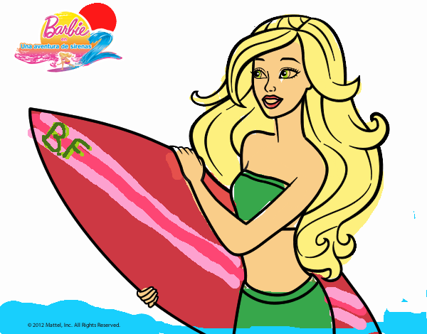 Barbie va a surfear