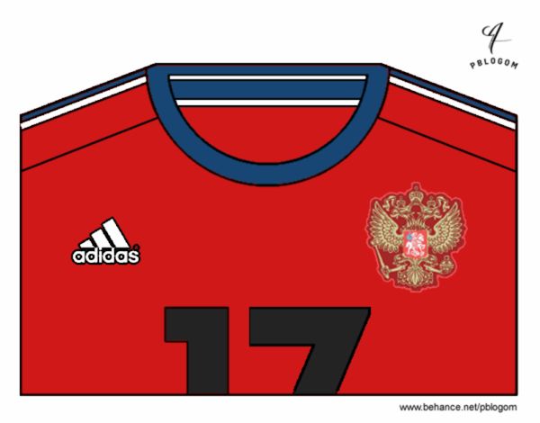 Roux jugo musical Dibujo de Camiseta del mundial de fútbol 2014 de Rusia pintado por en  Dibujos.net el día 27-01-23 a las 17:42:38. Imprime, pinta o colorea tus  propios dibujos!