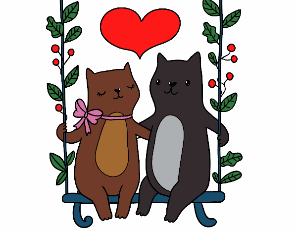 Gatitos enamorados