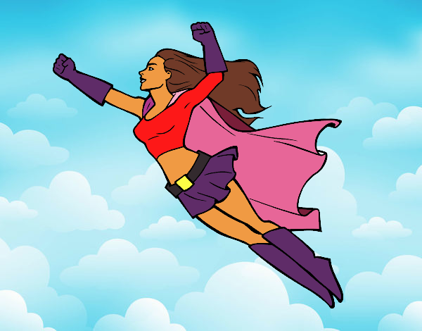 Súper chica volando