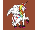 Unicornio con alas