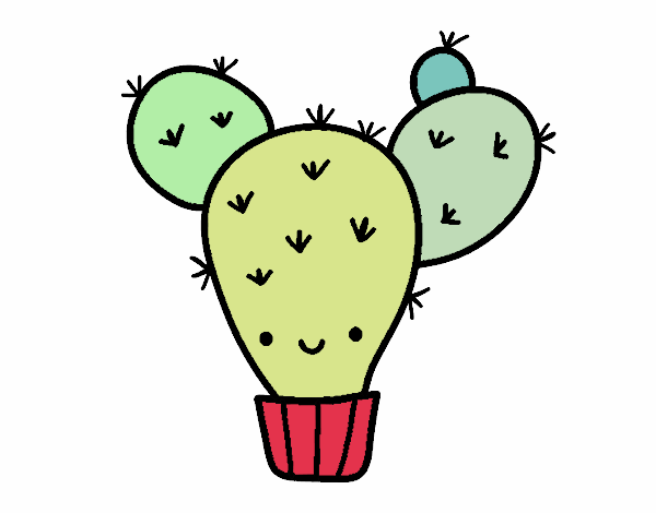 Dibujo de Cactus nopal pintado por en  el día 01-02-23 a las  04:50:47. Imprime, pinta o colorea tus propios dibujos!