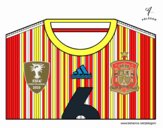 Camiseta del mundial de fútbol 2014 de España