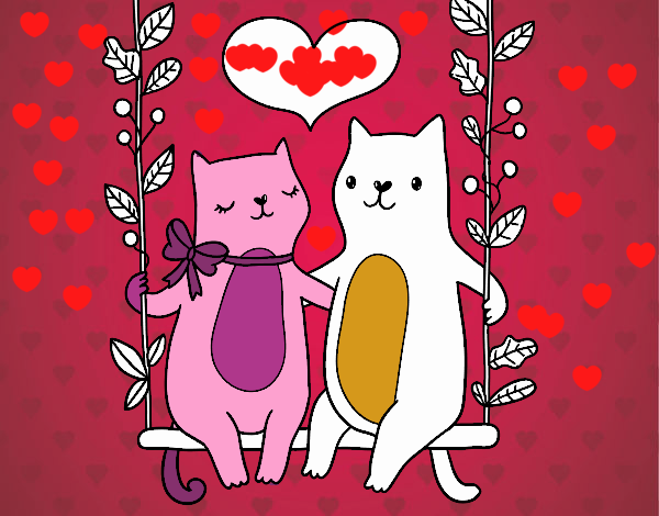 Gatitos enamorados