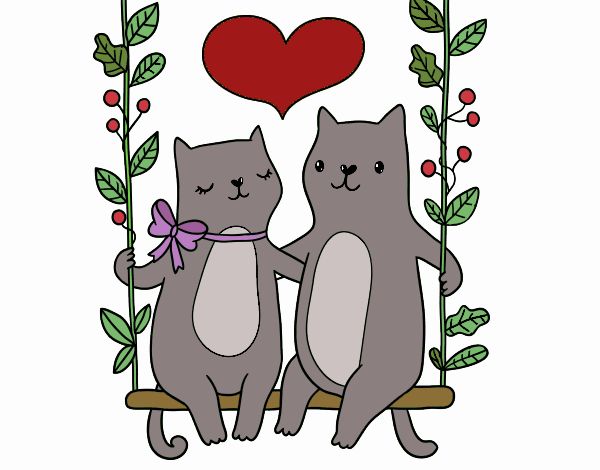 Gatitos enamorados