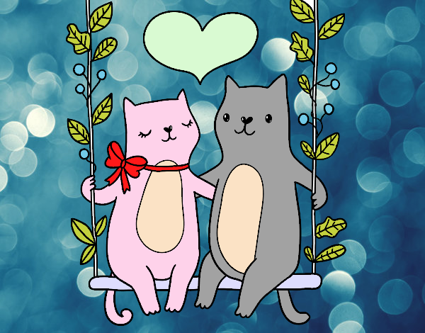 Gatitos enamorados