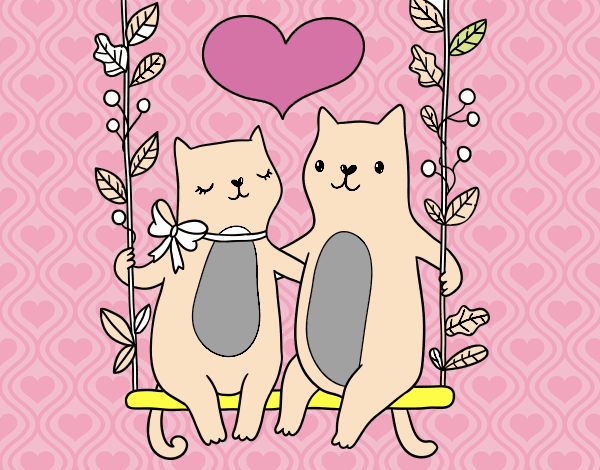 Gatitos enamorados