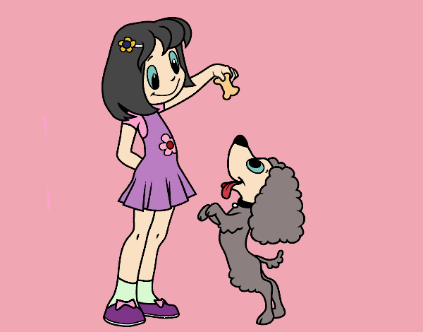 Niña con perrito