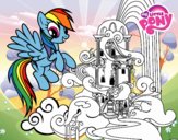 Rainbow Dash en su palacio