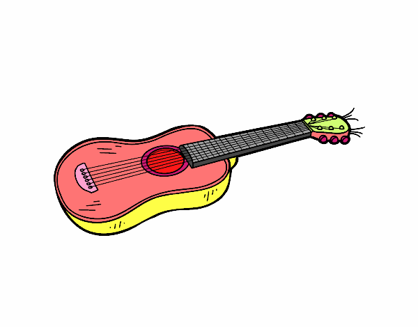 Una guitarra acústica