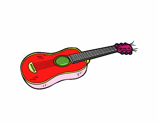 Una guitarra acústica