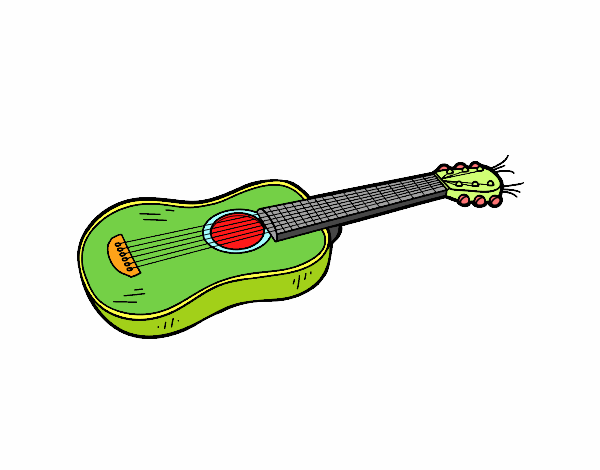 Una guitarra acústica