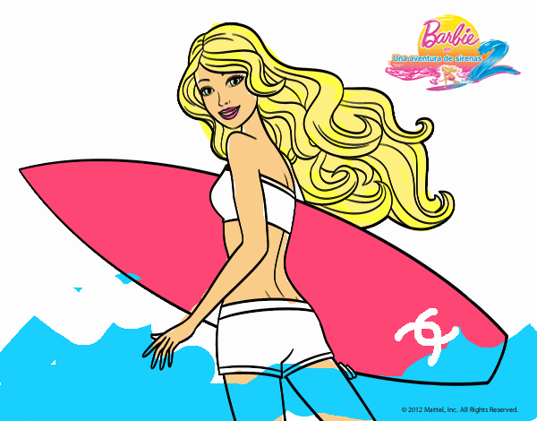 Barbie surfera