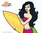 Barbie va a surfear