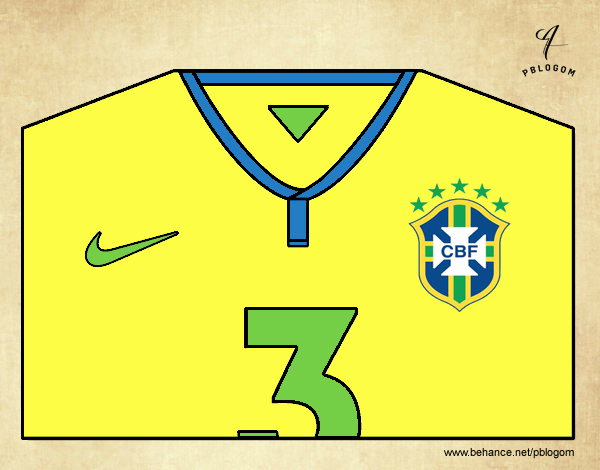 Camiseta del mundial de fútbol 2014 de Brasil