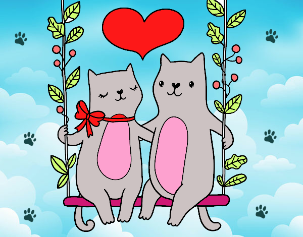 Gatitos enamorados