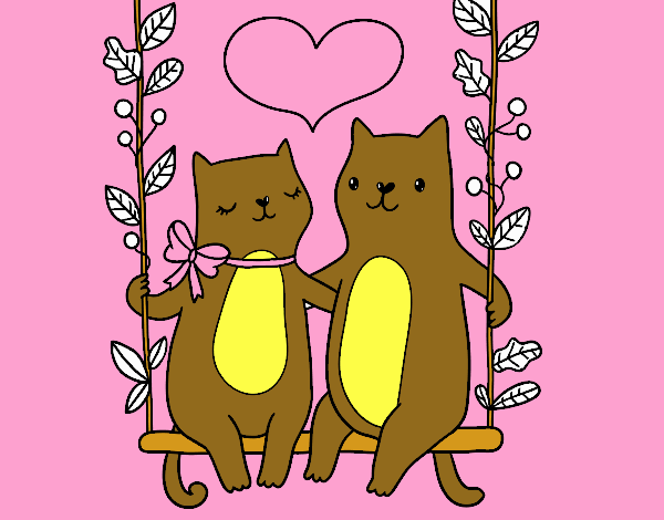 Gatitos enamorados