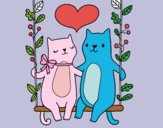 Gatitos enamorados