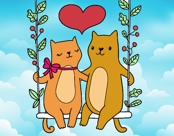 Gatitos enamorados