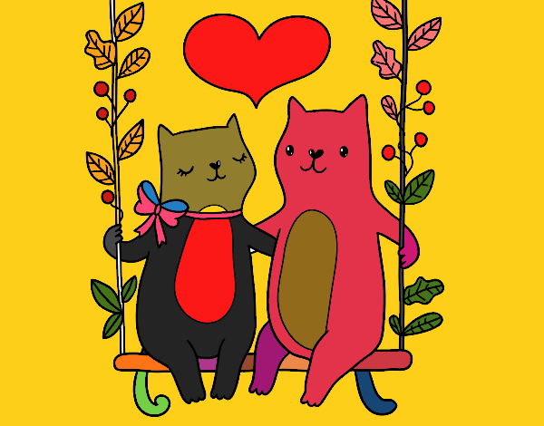 Gatitos enamorados